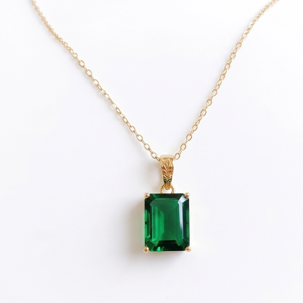 Emerald Fire Zircon Pendant
