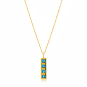 Sky Prism Blue Topaz Pendant