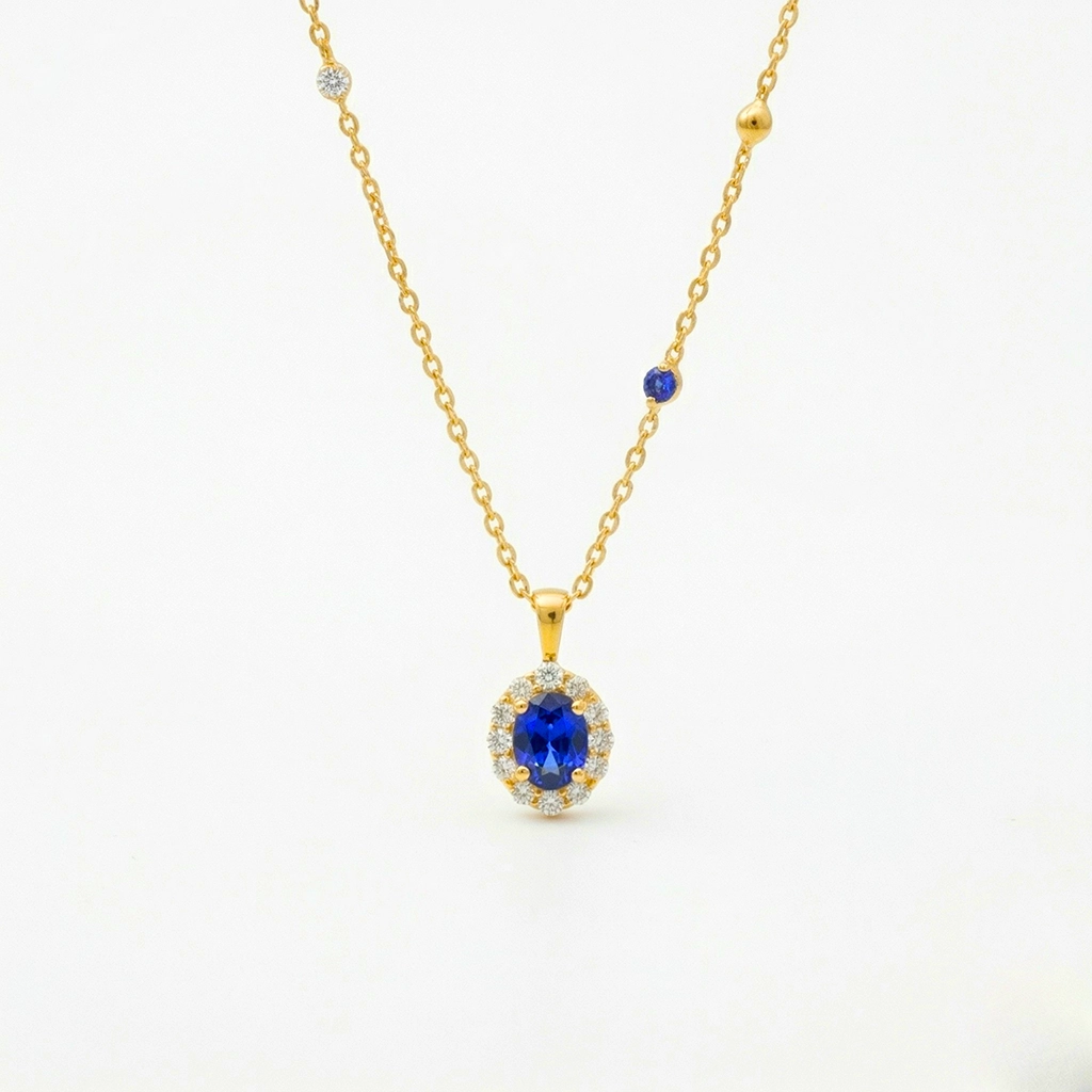 Celestial Duo Sapphire Pendant