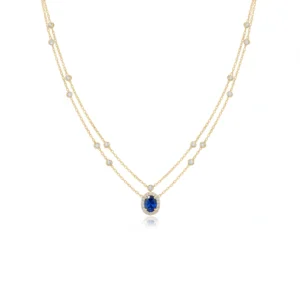 Ocean Flame Oval Spinel Pendant (PP027)
