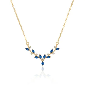 Marquise Bloom Sapphire Pendant