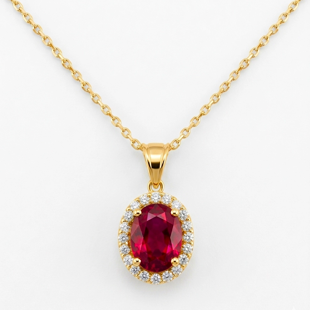 Crimson Glow Garnet Pendant