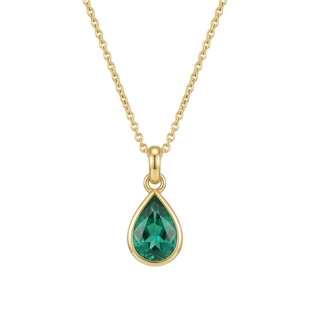 Forest Tear Zircon Pendant
