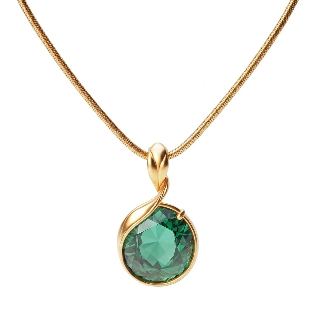 Emerald Spark Zircon Pendant