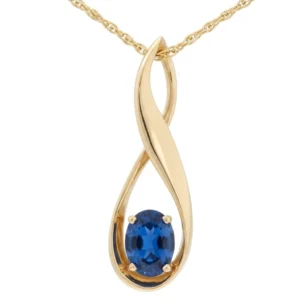 Ocean Oval Sapphire Pendant