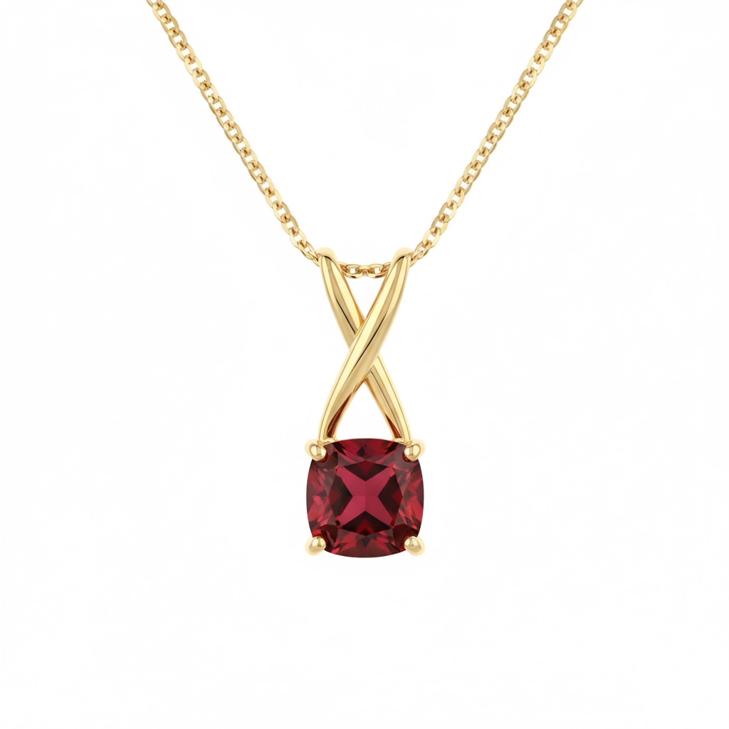 Princess Flame Garnet Pendant