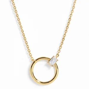 Linear Elegance Sapphire Pendant