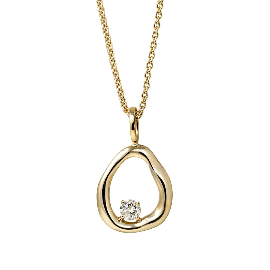 Snow Spark Sapphire Pendant