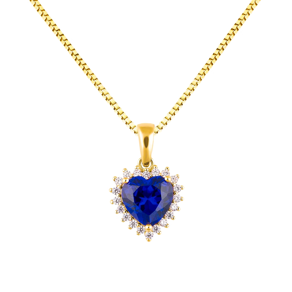 Heart Ocean Sapphire Pendant