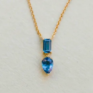 Twin Drop Sapphire Pendant