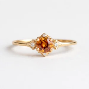 Crimson Fire Garnet Ring
