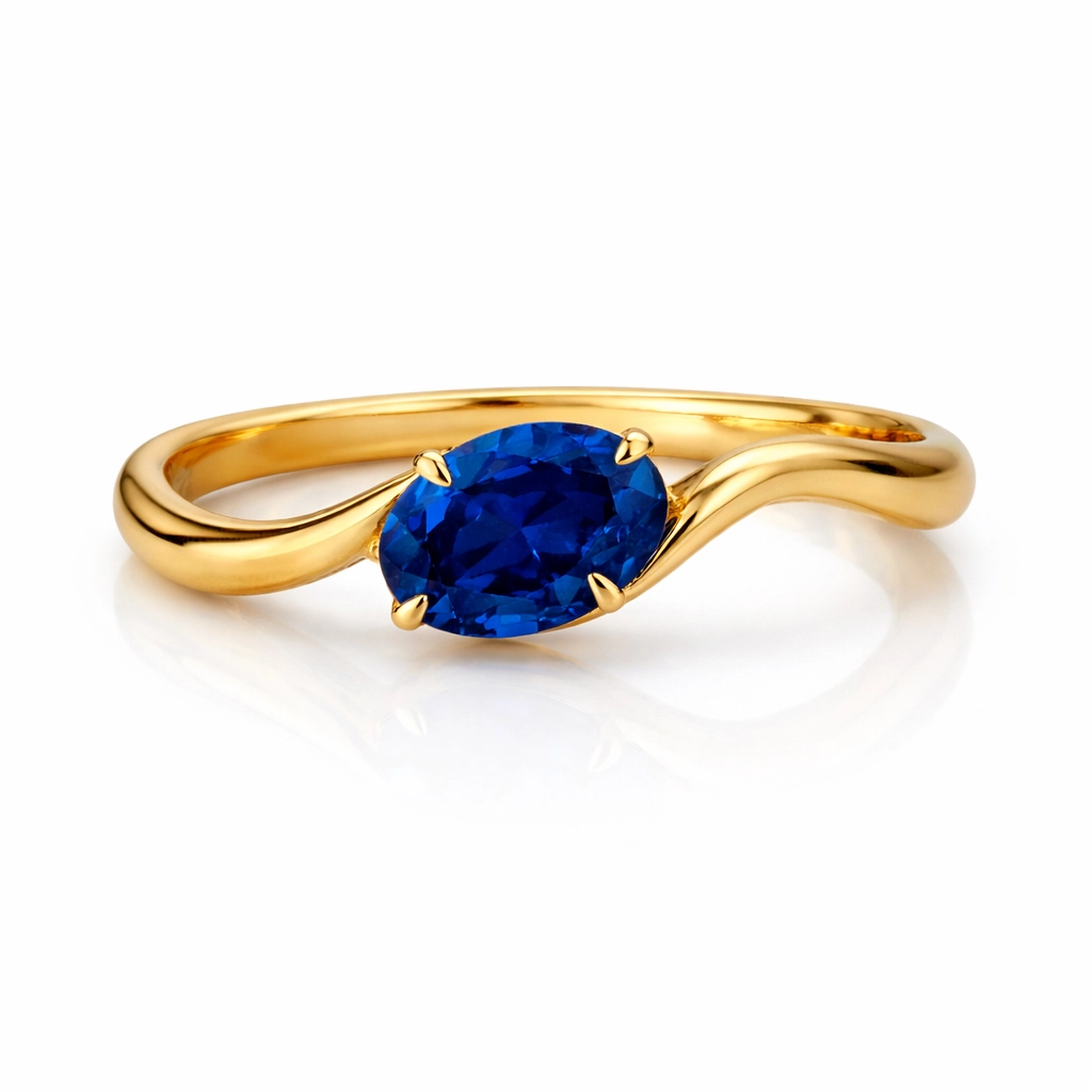 Ocean Oval Sapphire Ring