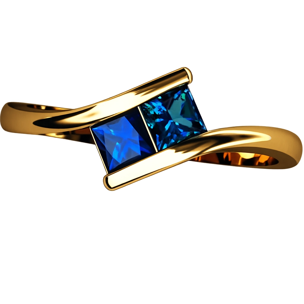 Princess Crown Sapphire Ring