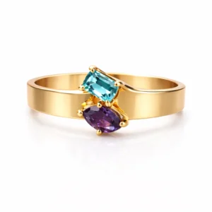 Ice Blue Radiant Ring