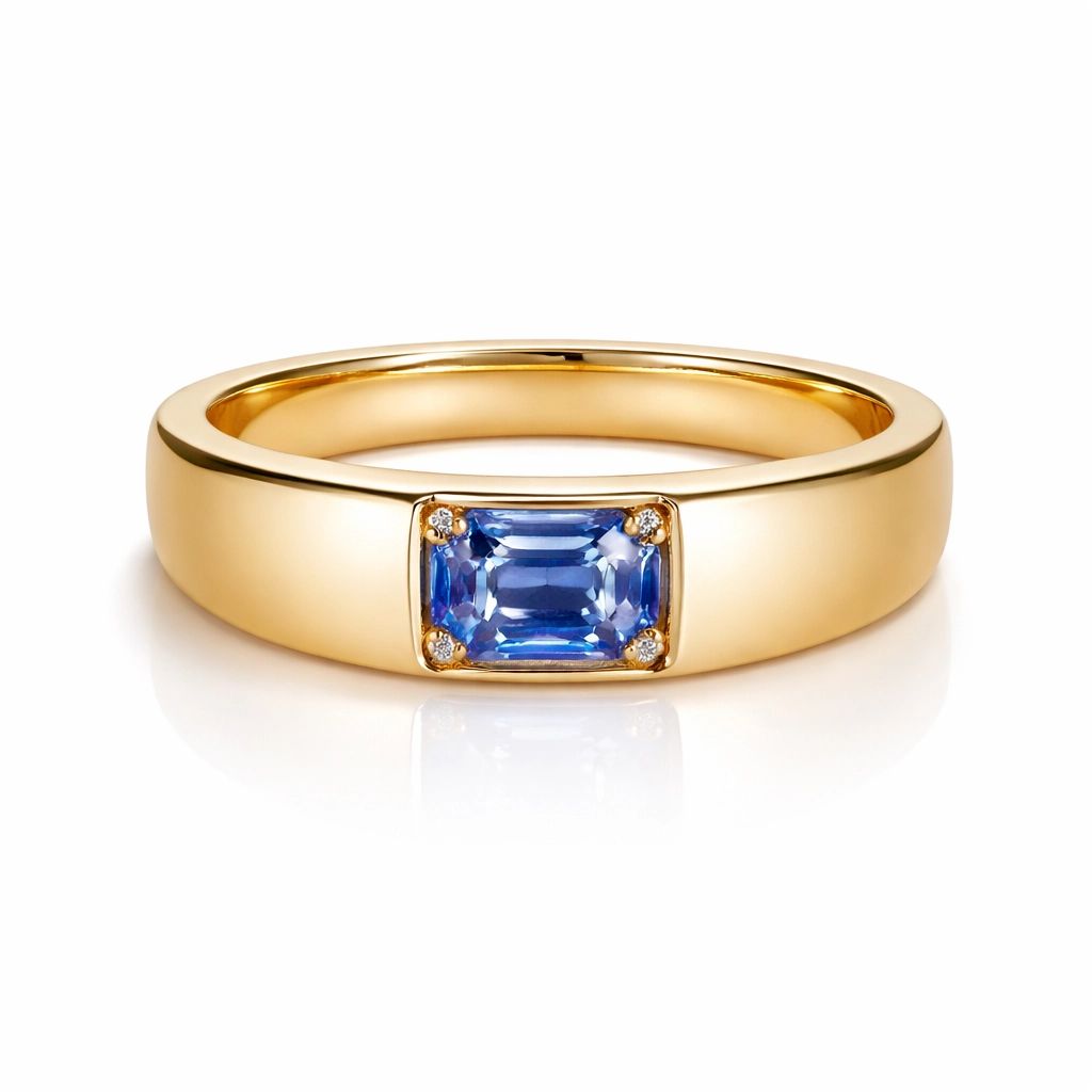 Radiant Royal Sapphire Ring