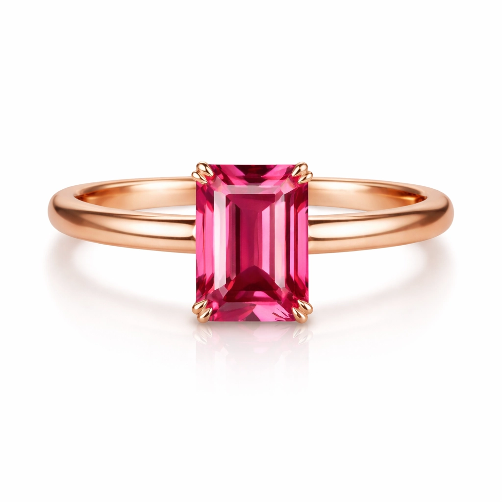 Pink Aura Sapphire Ring