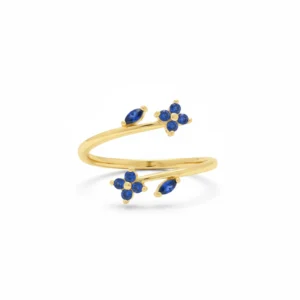 Royal Cluster Sapphire Ring