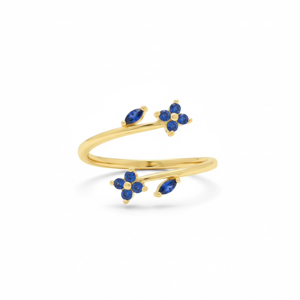 Royal Cluster Sapphire Ring