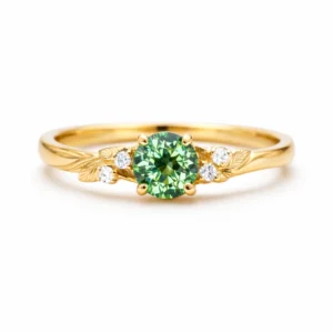 Green Flame Zircon Ring