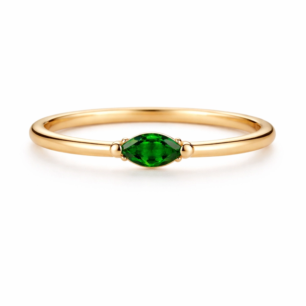 Marquise Green Zircon Ring