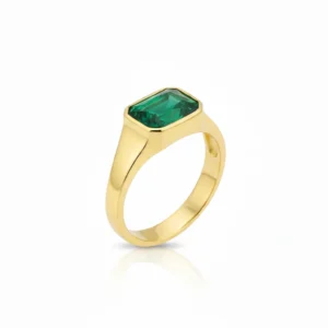 Emerald Cut Zircon Ring